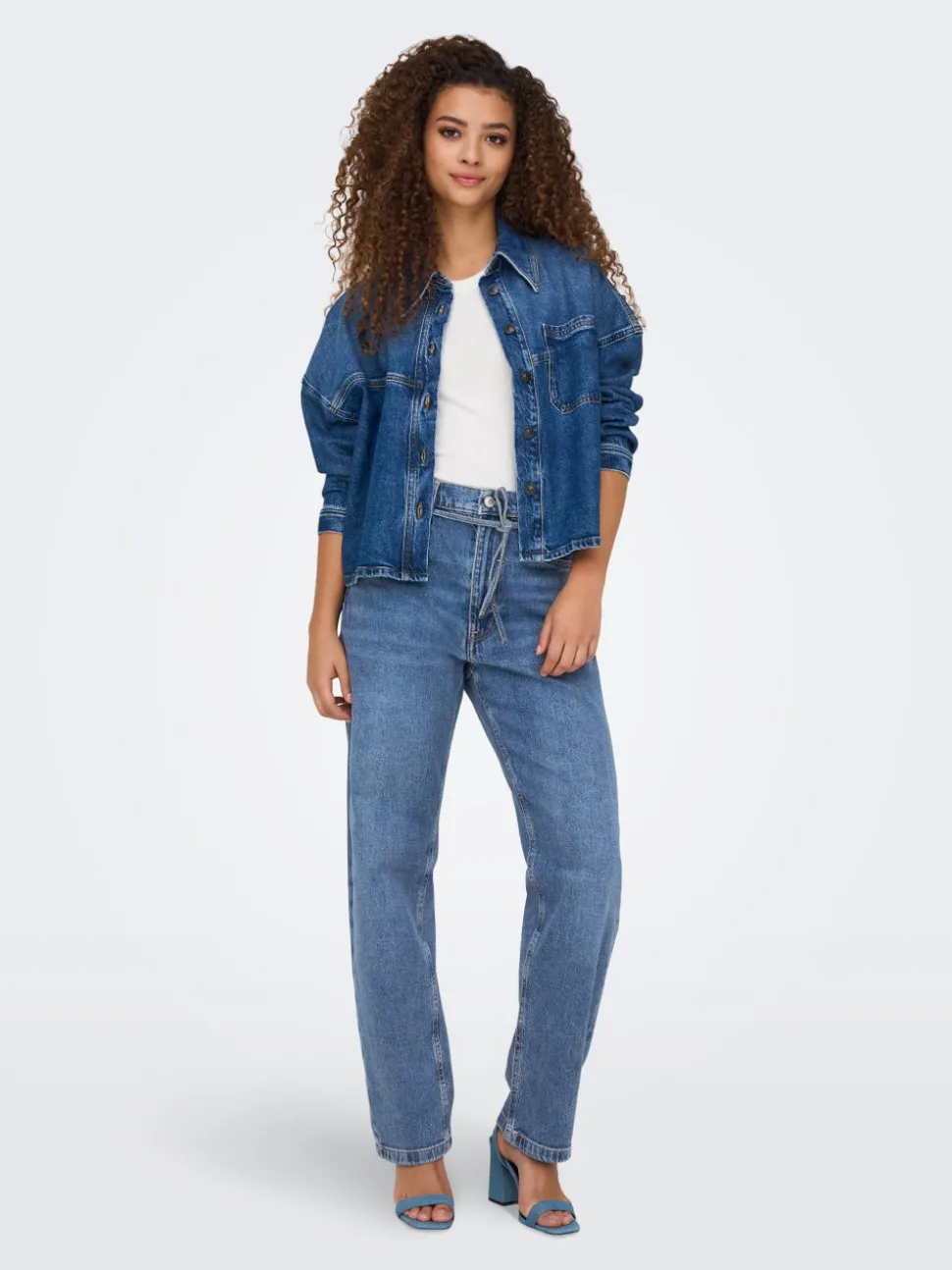 ONLGYPSY Taille haute Slim Straight Fit Jeans