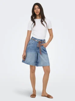 ONLHOLLIE Taille haute Regular Fit Short en denim