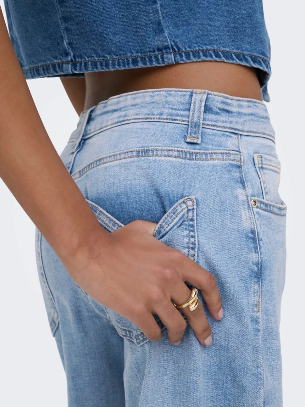 ONLHOPE Taille haute Wide Leg Fit Jeans