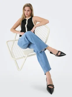 ONLHOPE Taille haute Wide Leg Fit Jeans