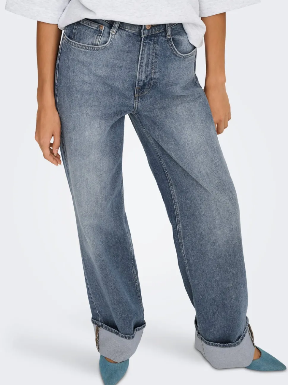 ONLHOPE Taille haute Wide Leg Fit Jeans