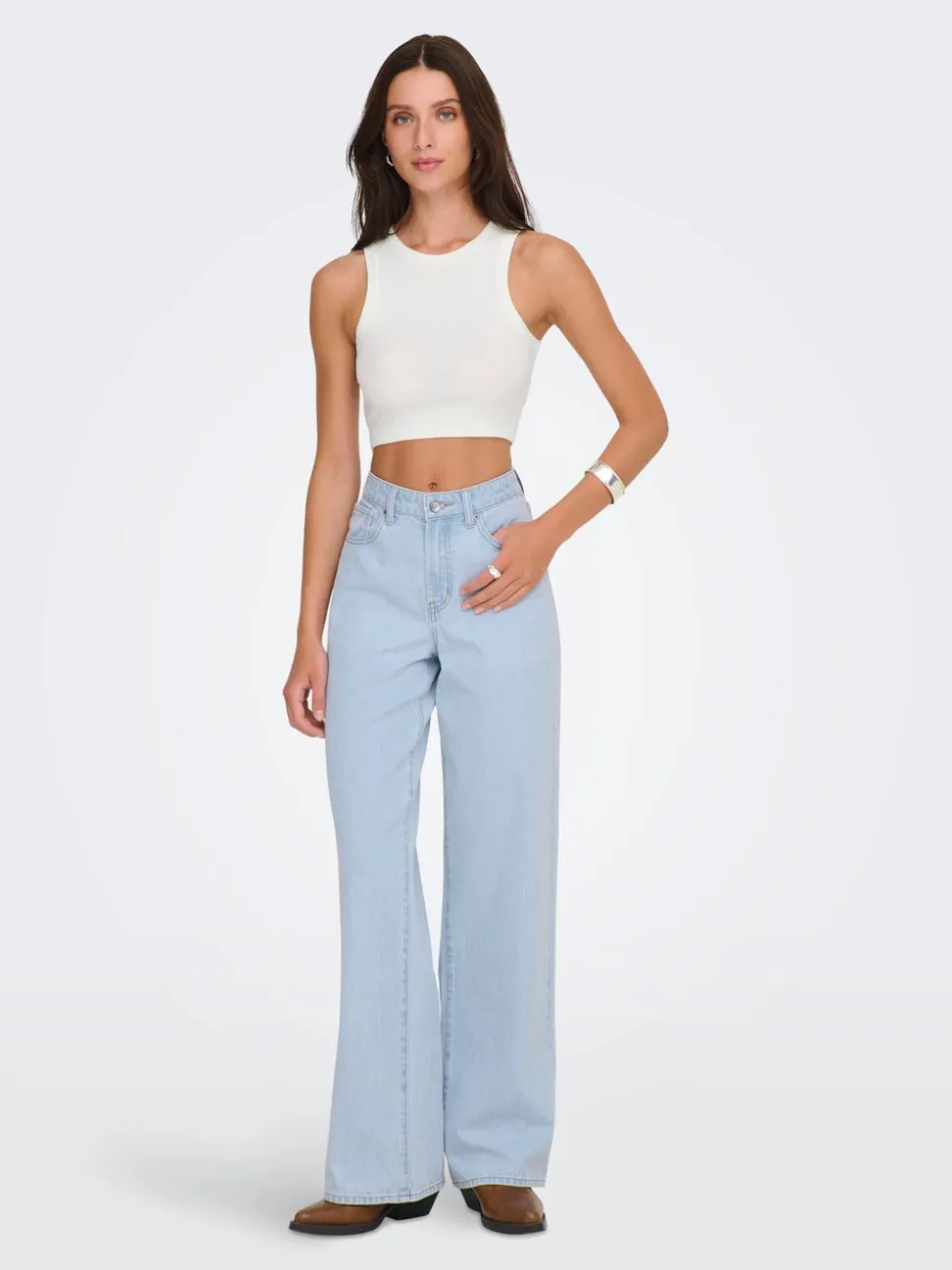 ONLHOPE Taille haute Wide Leg Fit Jeans