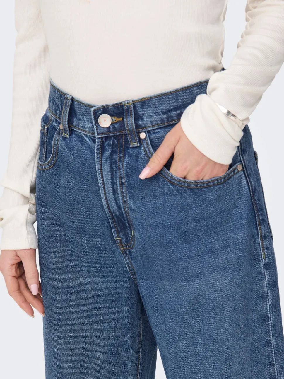 ONLHOPE Taille haute Wide Leg Fit Jeans