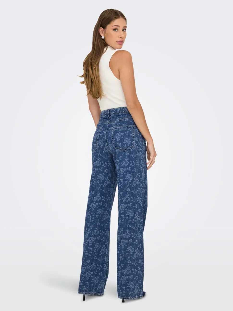 ONLHOPE Taille haute Wide Leg Fit Longueur cheville Jeans