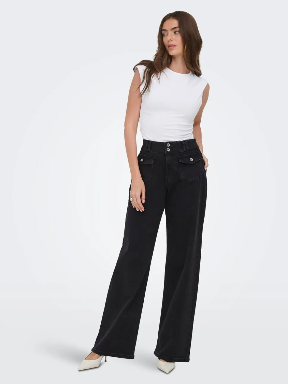 ONLHOPE Taille haute Wide Leg Fit Jeans