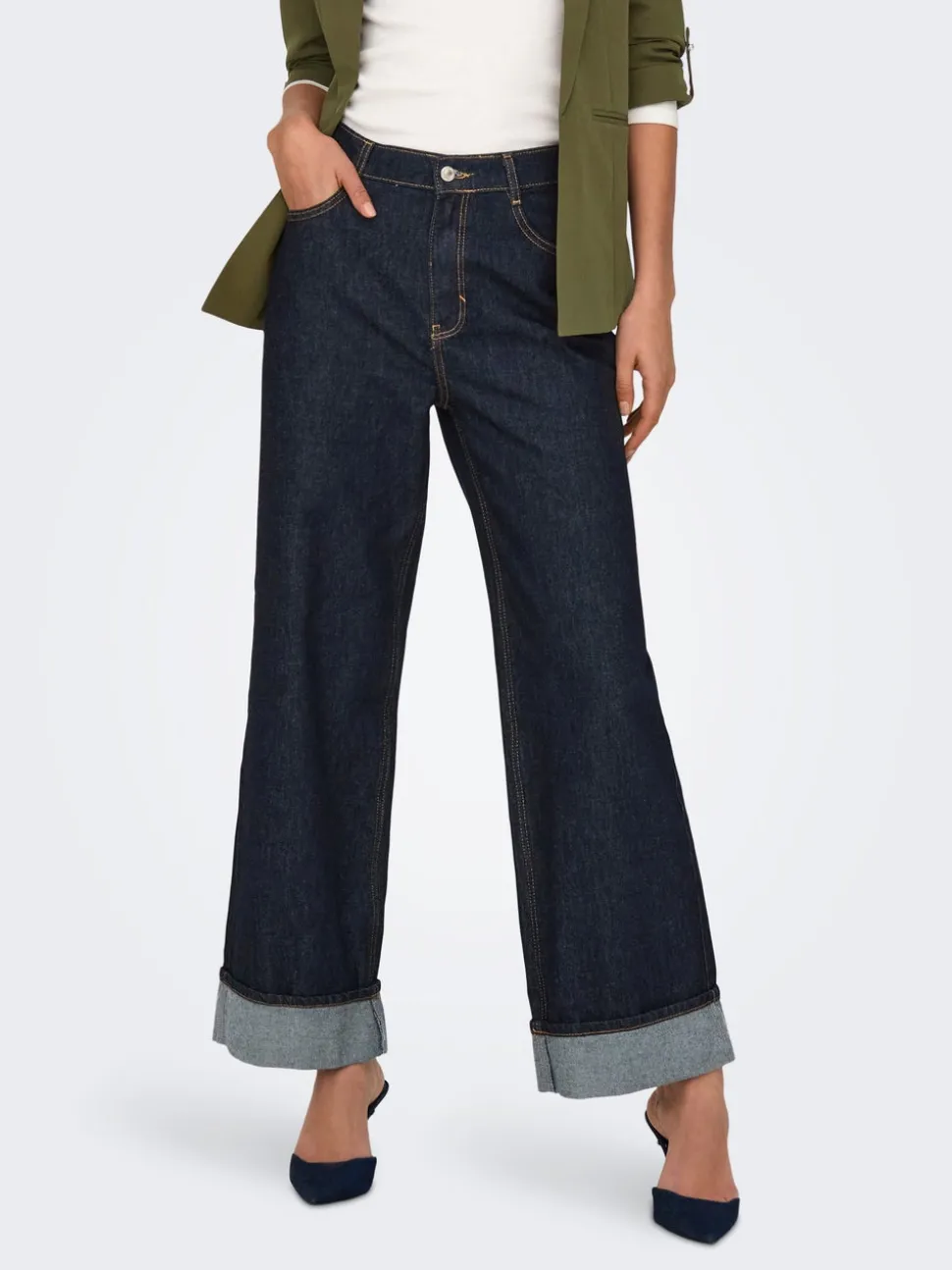 ONLHOPE Taille haute Wide Leg Fit Jeans