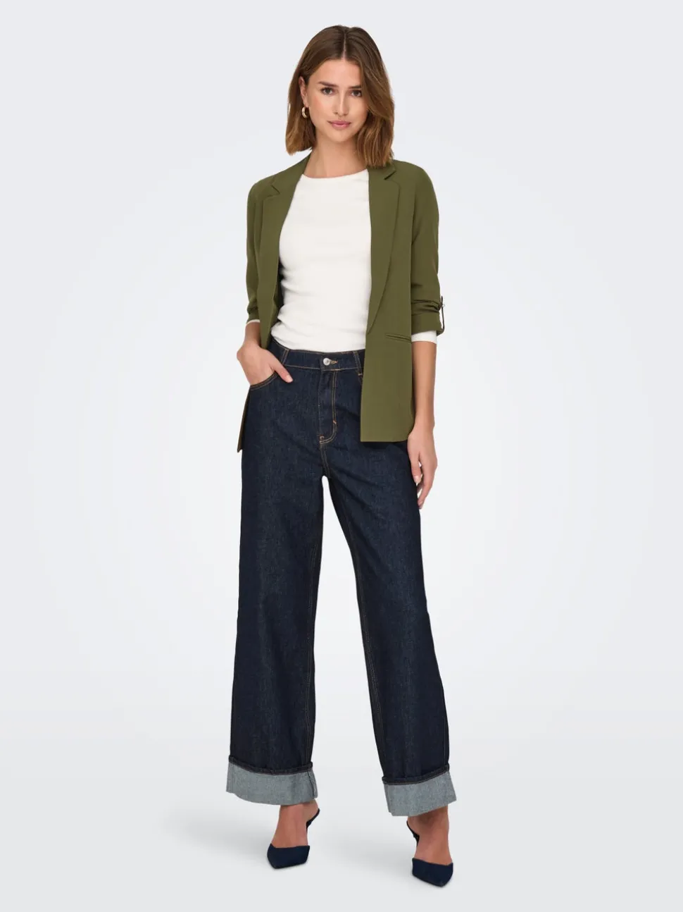 ONLHOPE Taille haute Wide Leg Fit Jeans
