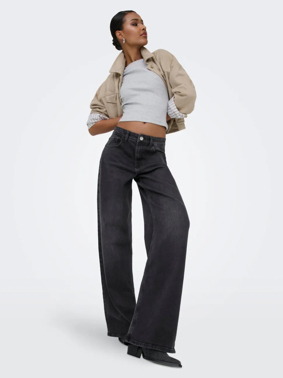 ONLHOPE Taille haute Wide Leg Fit Jeans