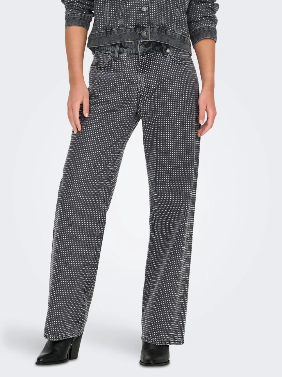 ONLHUDSON Taille moyenne Wide Leg Fit Jeans