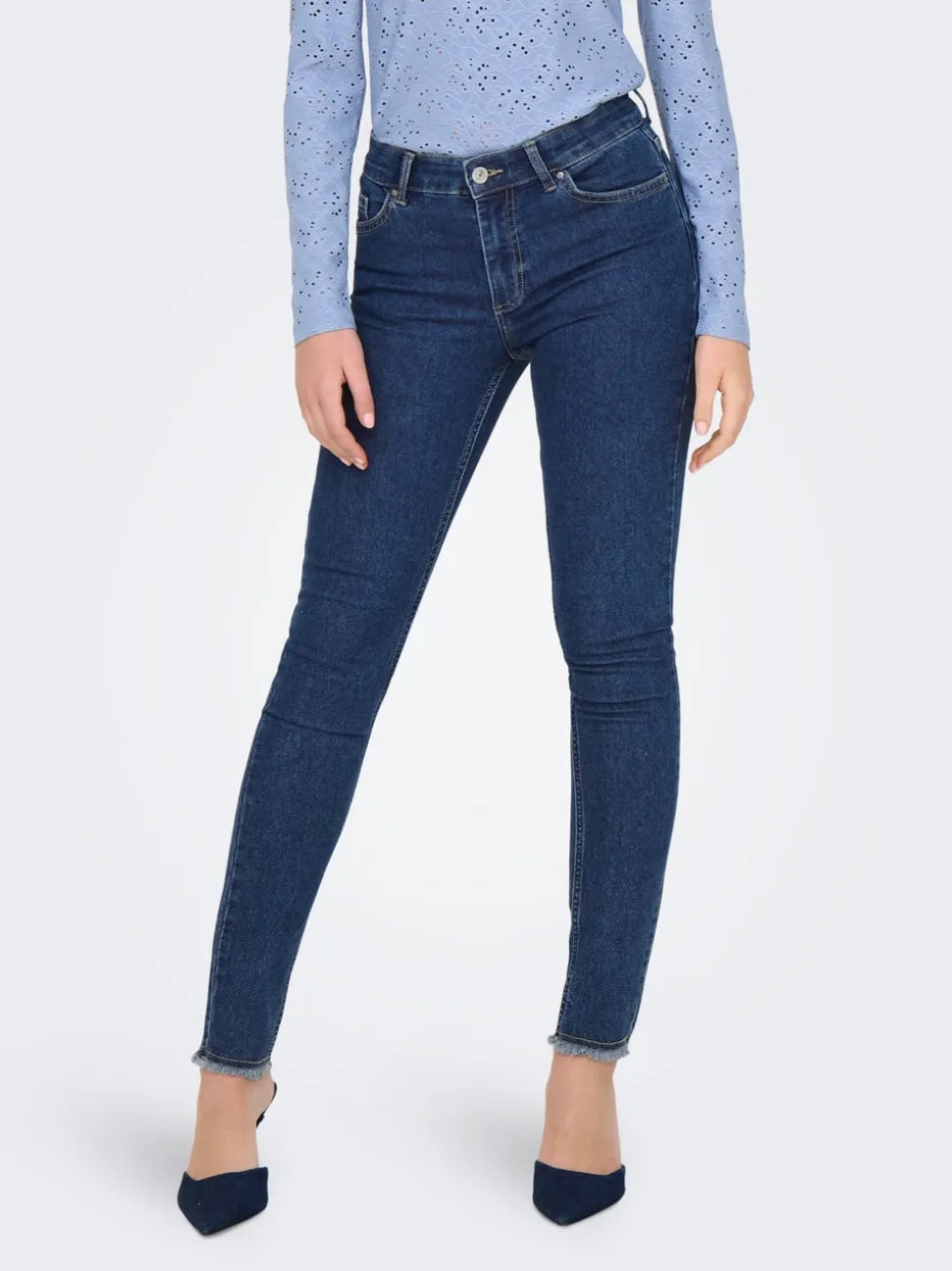 ONLHUSH Taille moyenne Skinny Fit Longueur cheville Jeans