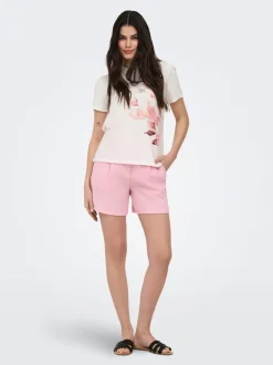 ONLITA Taille haute Regular Fit Lin Bermuda