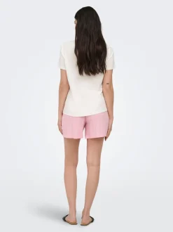 ONLITA Taille haute Regular Fit Lin Bermuda