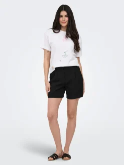 ONLITA Taille haute Regular Fit Lin Bermuda