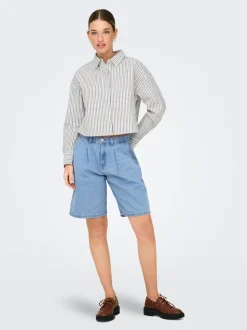ONLIVY Wide Leg Fit Short en denim