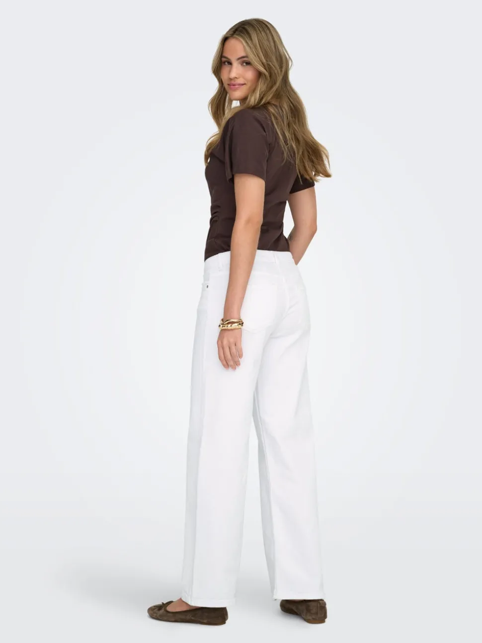 ONLJUDY-O Taille basse Wide Leg Fit Jeans