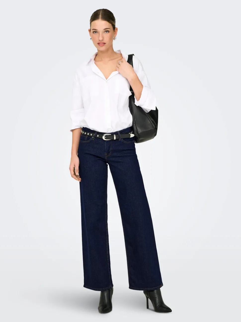 ONLJUDY-O Taille basse Wide Leg Fit Jeans