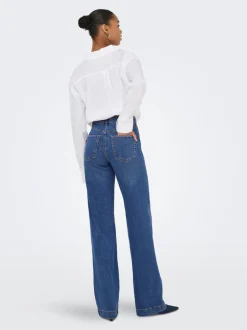 ONLJUICY Taille haute Wide Leg Fit Jeans