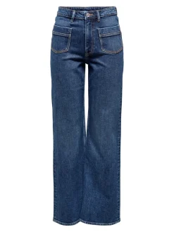 ONLJUICY Taille haute Wide Leg Fit Jeans