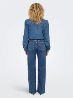 ONLJUICY Taille haute Wide Leg Fit Jeans