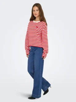 ONLJUICY Taille haute Wide Leg Fit Jeans