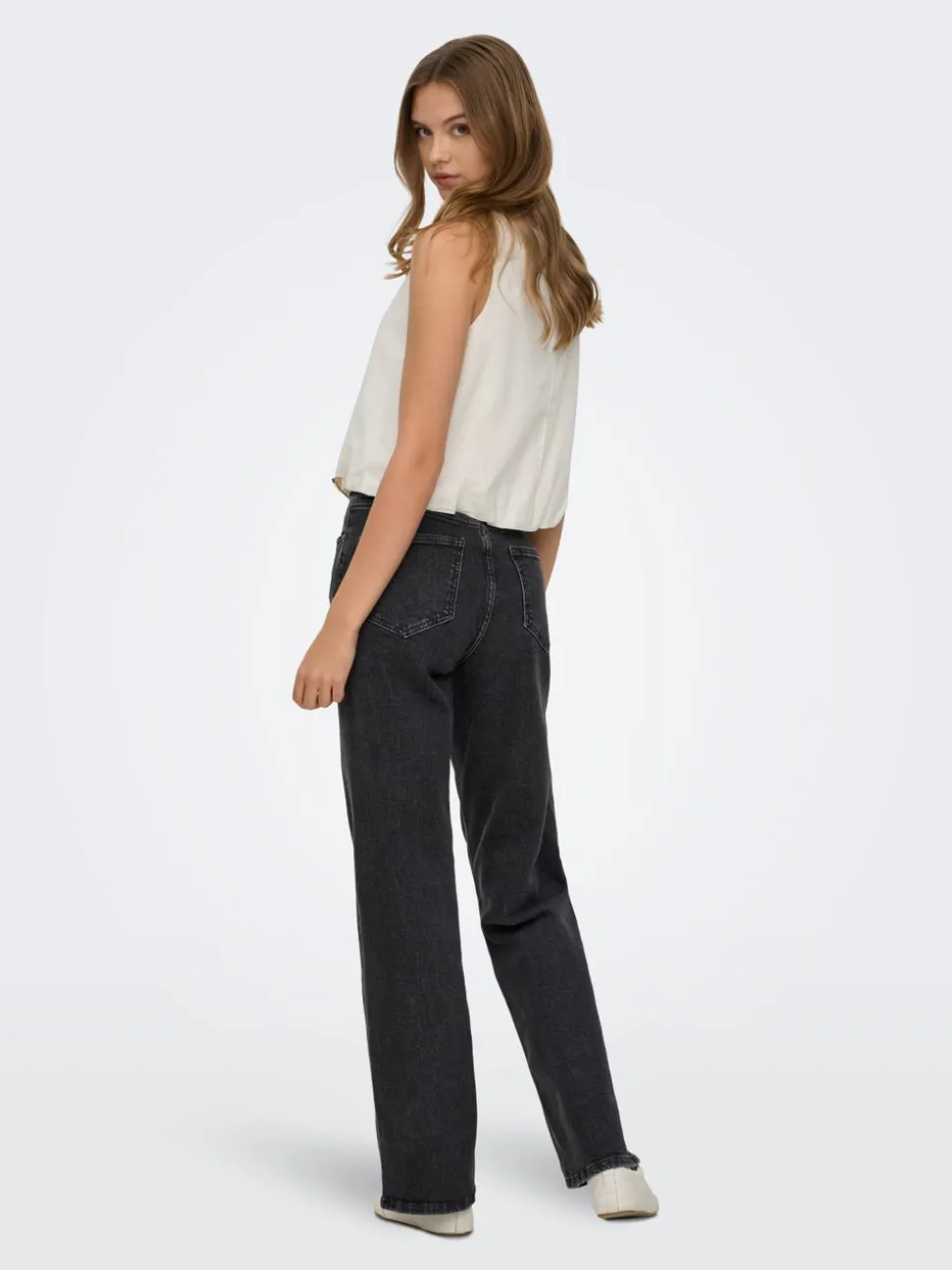 ONLJUICY Taille haute Wide Leg Fit Jeans