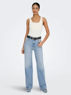 ONLJUICY Taille haute Wide Leg Fit Jeans