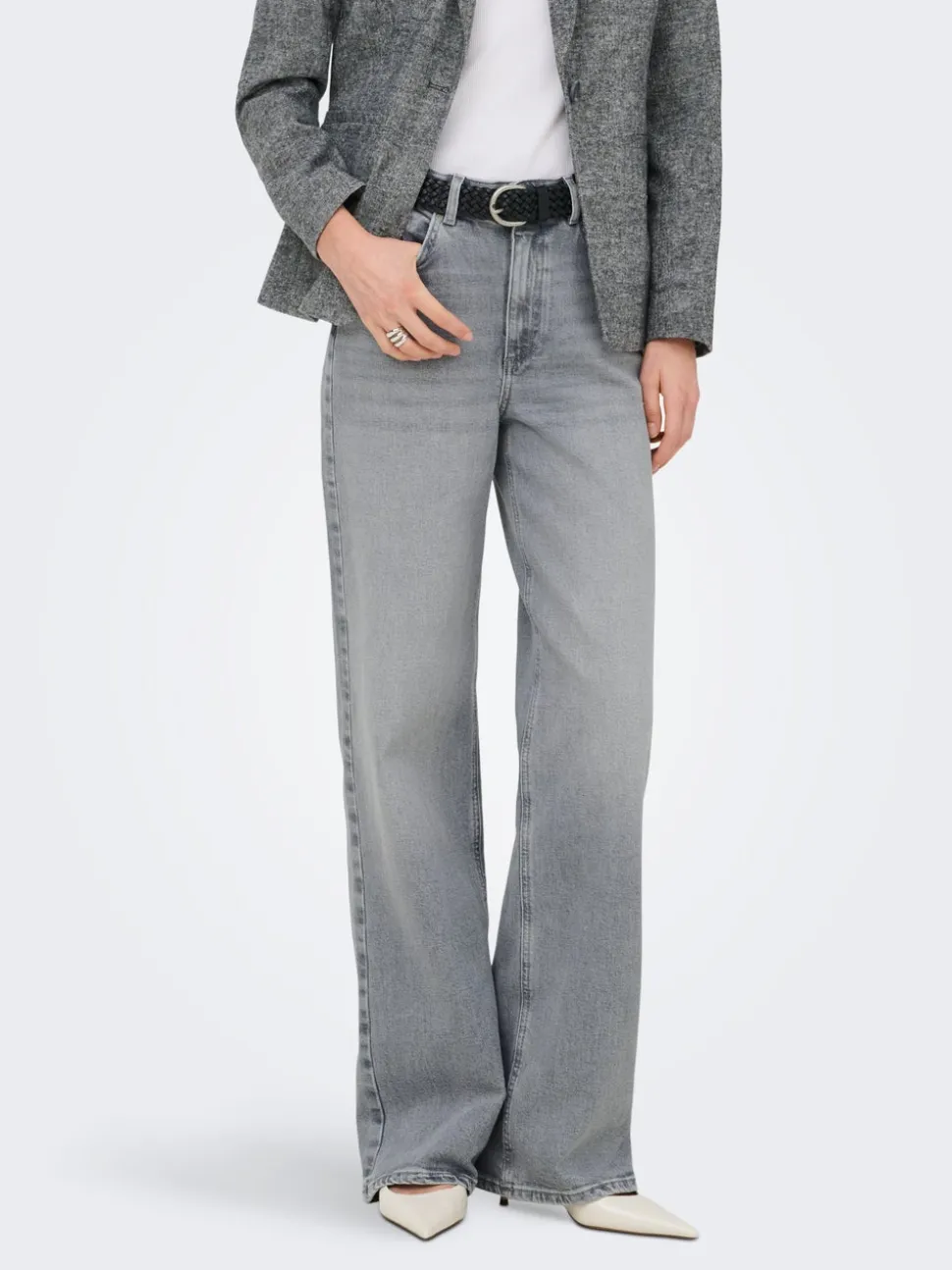 ONLJUICY Taille haute Wide Leg Fit Jeans