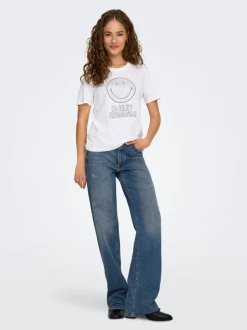 ONLJUICY Taille haute Wide Leg Fit Jeans