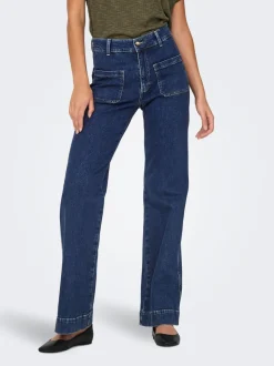 ONLJUICY Taille haute Wide Leg Fit Jeans