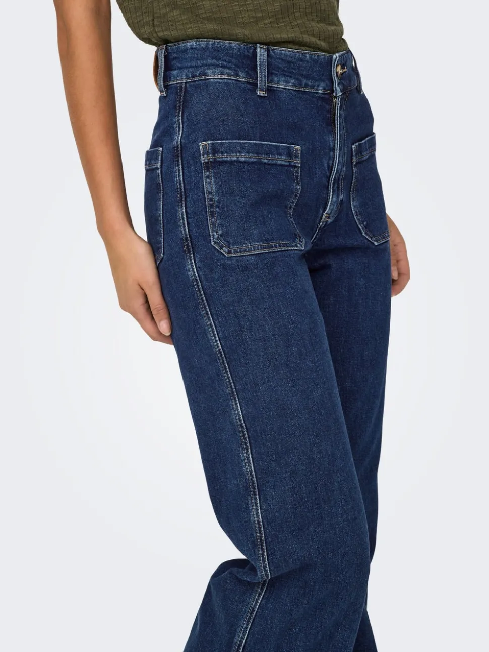 ONLJUICY Taille haute Wide Leg Fit Jeans