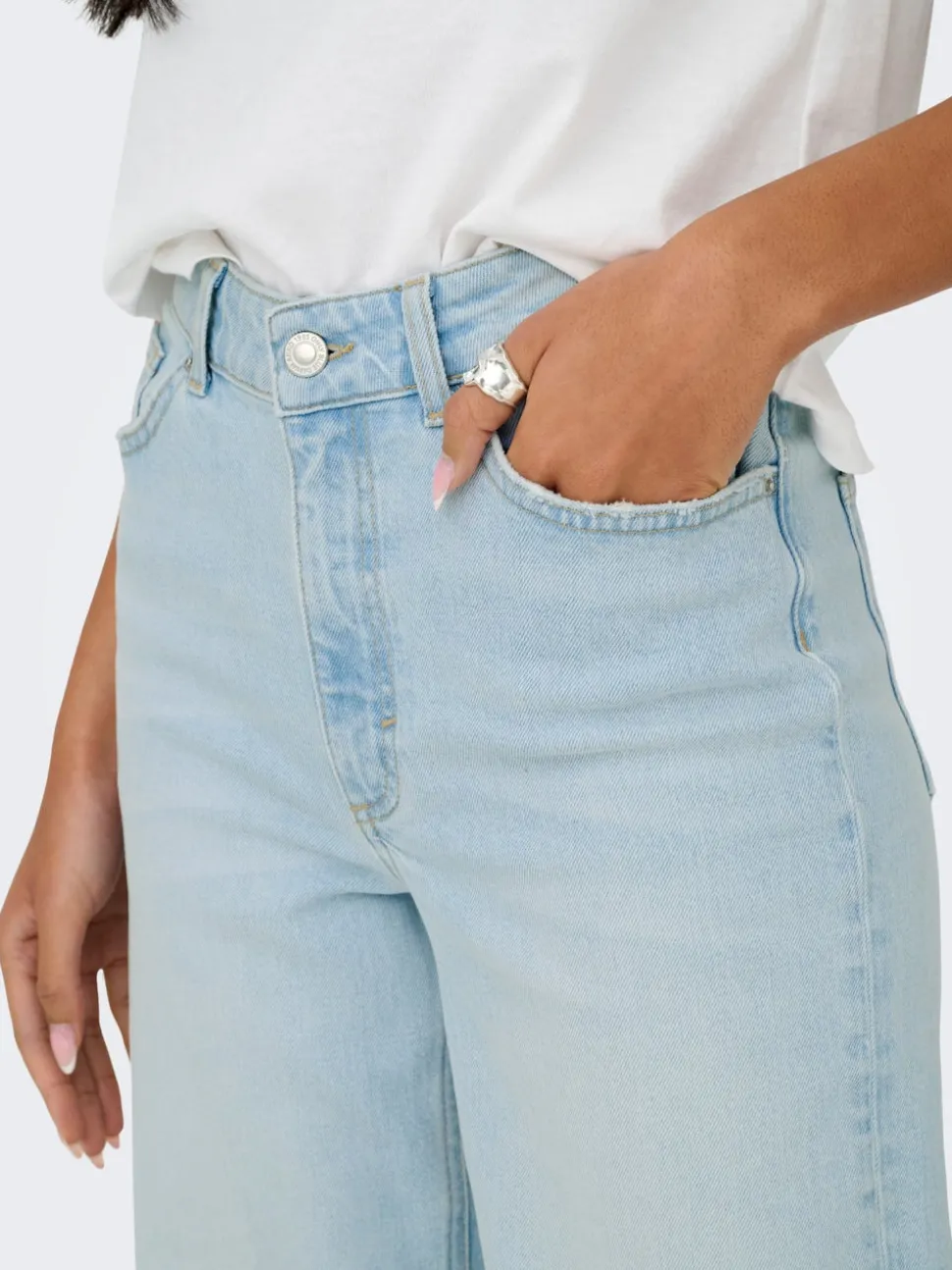 ONLJUICY Taille haute Wide Leg Fit Jeans