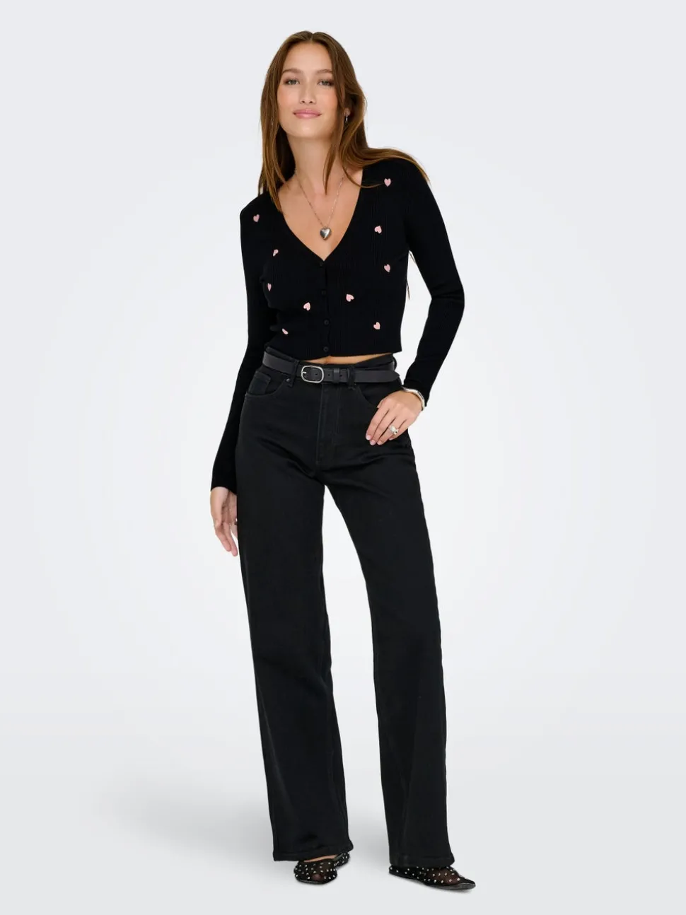 ONLJUICY Taille haute Wide Leg Fit Jeans