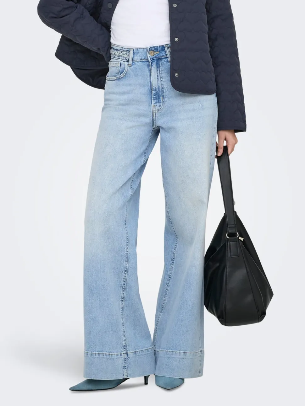 ONLJUICY Taille haute Wide Leg Fit Jeans