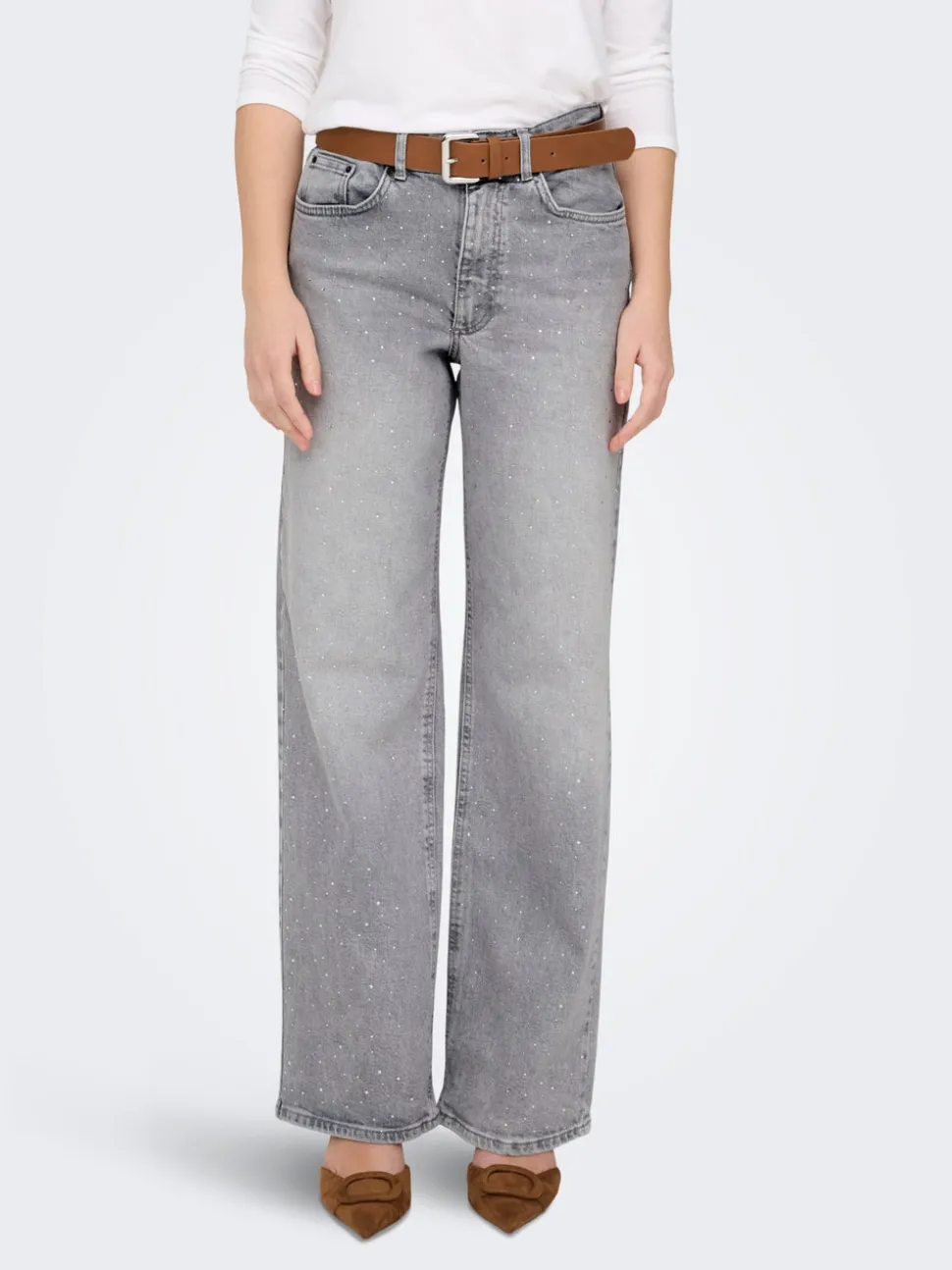 ONLJUICY Taille haute Wide Leg Fit Jeans