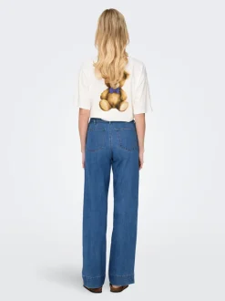 ONLJUICY-WAUW Taille haute Wide Leg Fit Jeans