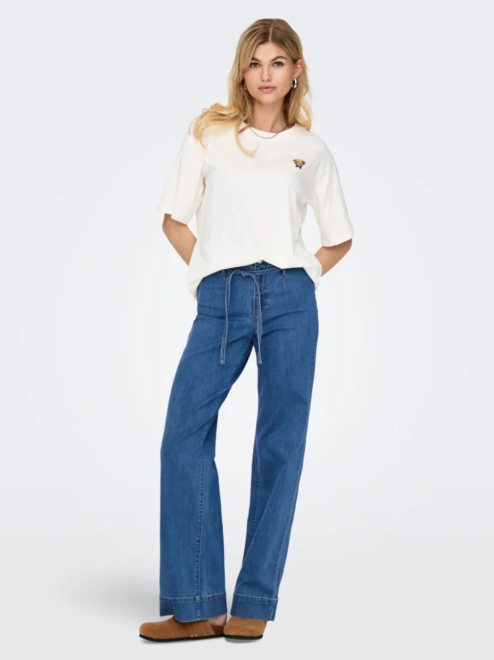 ONLJUICY-WAUW Taille haute Wide Leg Fit Jeans