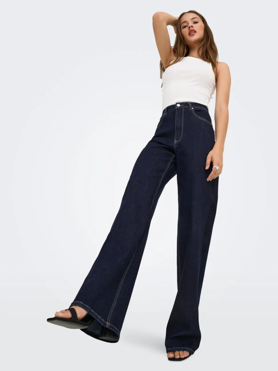 ONLJUICY-WAUW Taille haute Wide Leg Fit Jeans