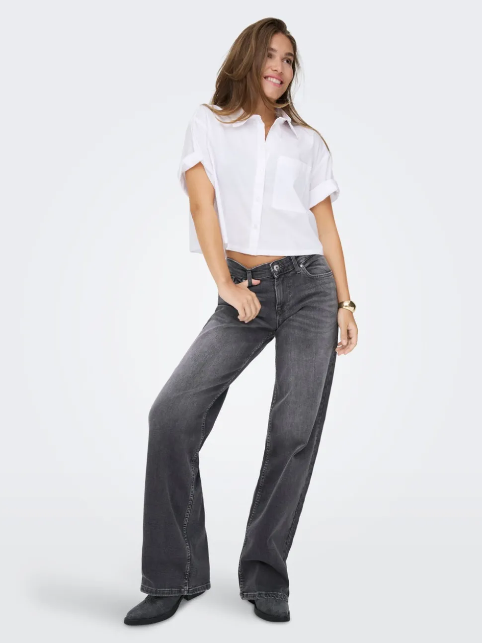 ONLJULLES Taille basse Wide Leg Fit Jeans