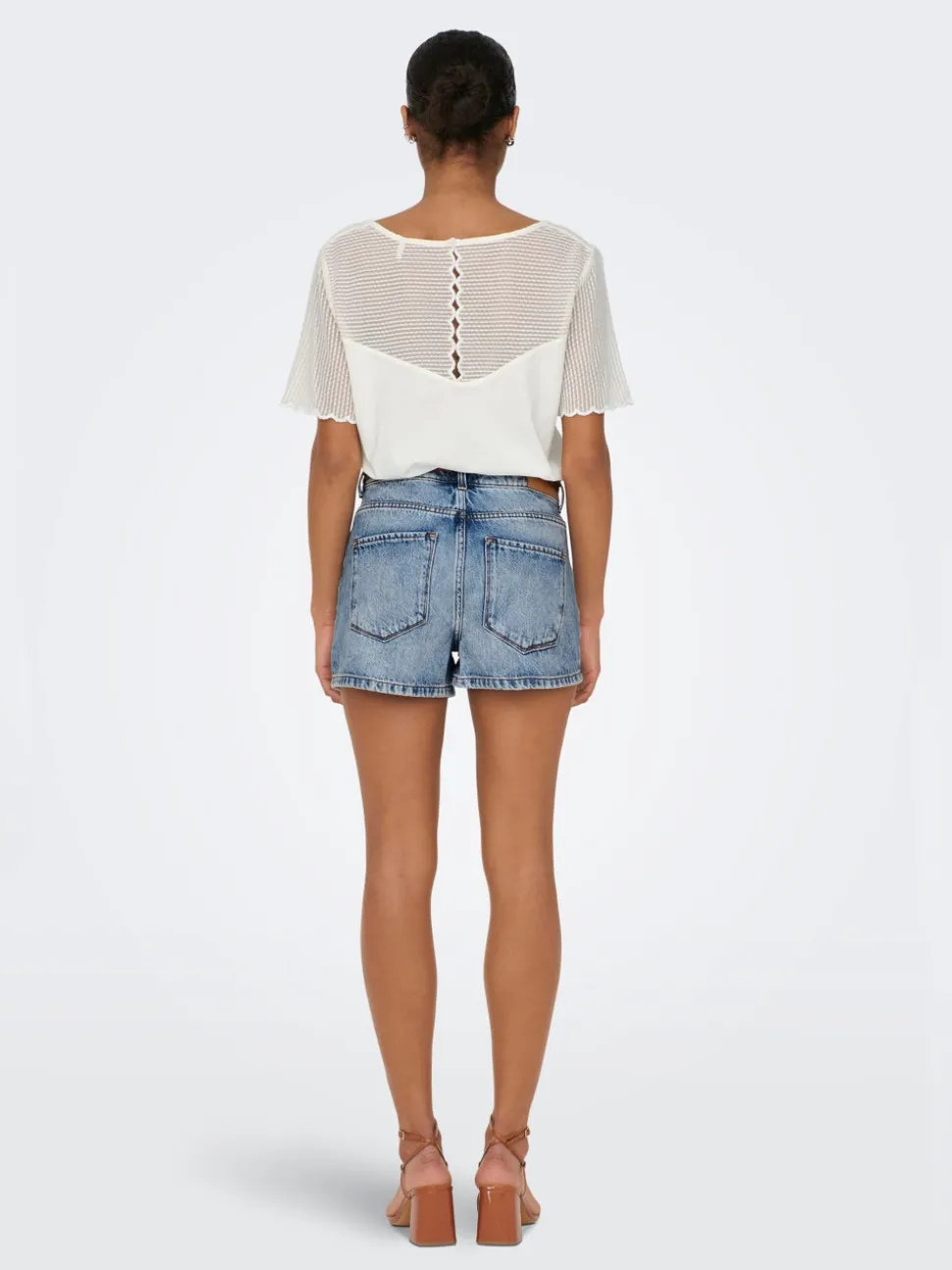 ONLKELLY Taille haute Regular Fit Short en denim