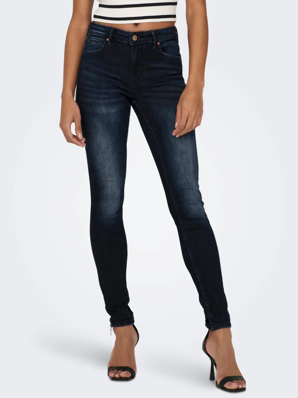 ONLKENDELL Taille moyenne Skinny Fit Longueur cheville Jeans
