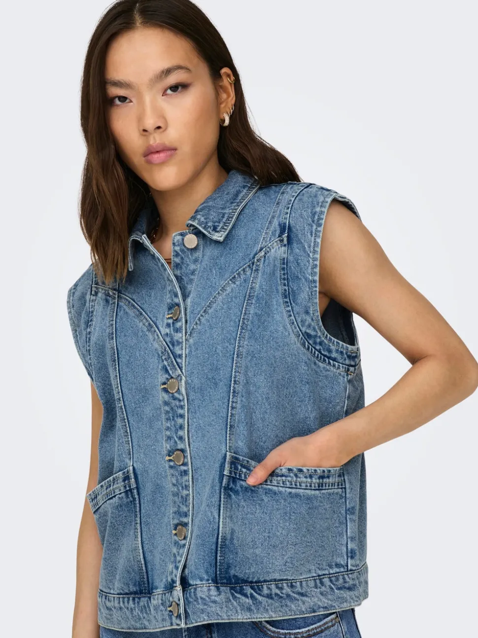ONLKENNEDY Veste en jean sans manches