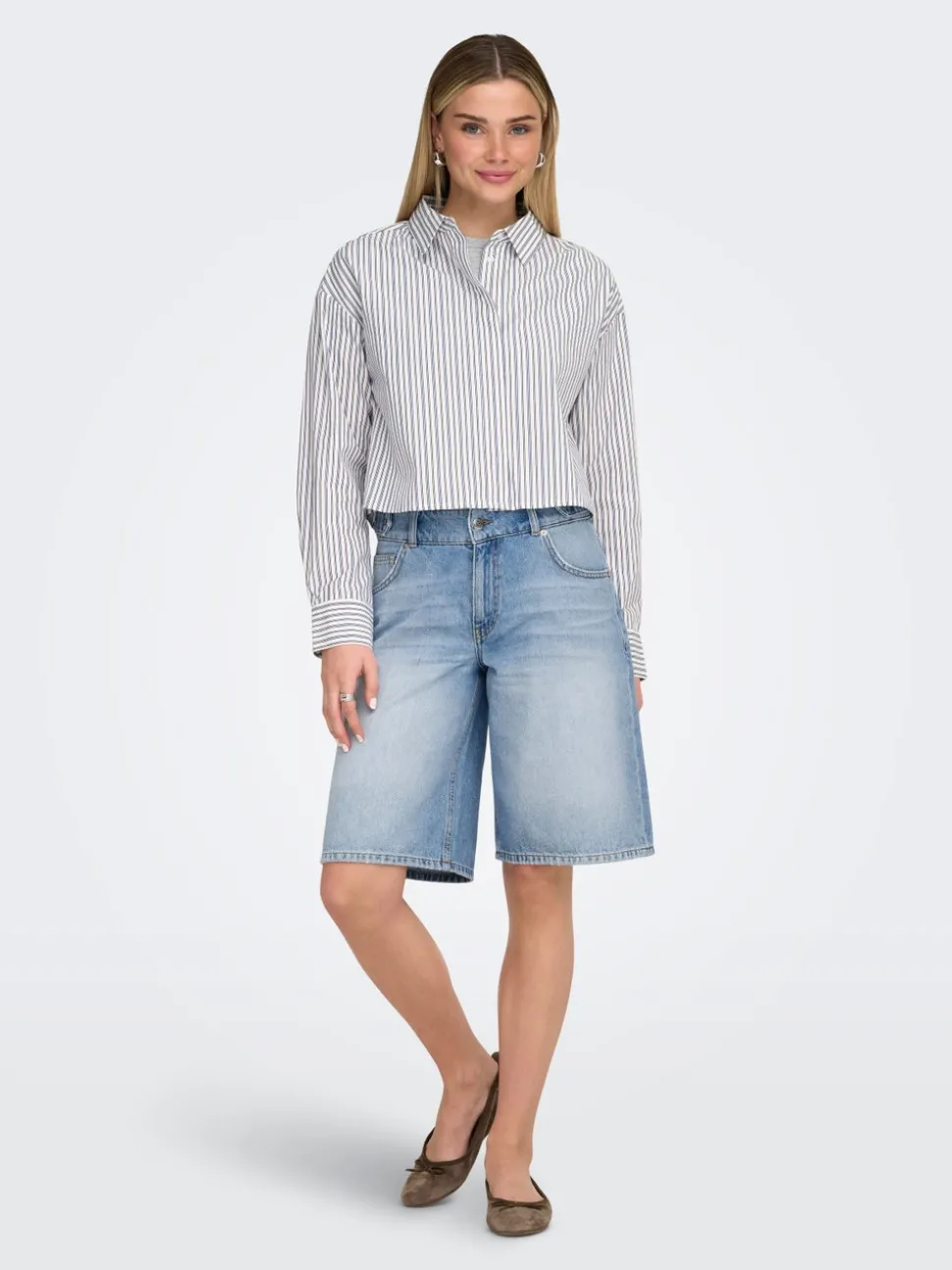 ONLLORAN Taille moyenne Bermuda Short en denim