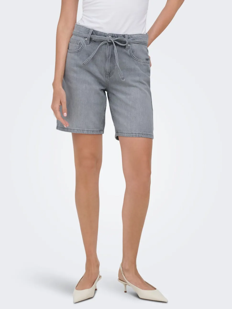 ONLLUMI Taille moyenne Wide Leg Fit Short en denim
