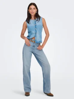 ONLMADDIE-O Taille haute Wide Leg Fit Jeans
