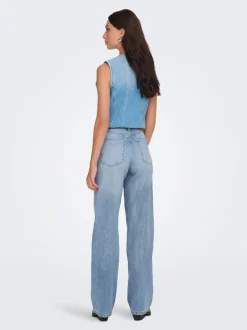 ONLMADDIE-O Taille haute Wide Leg Fit Jeans