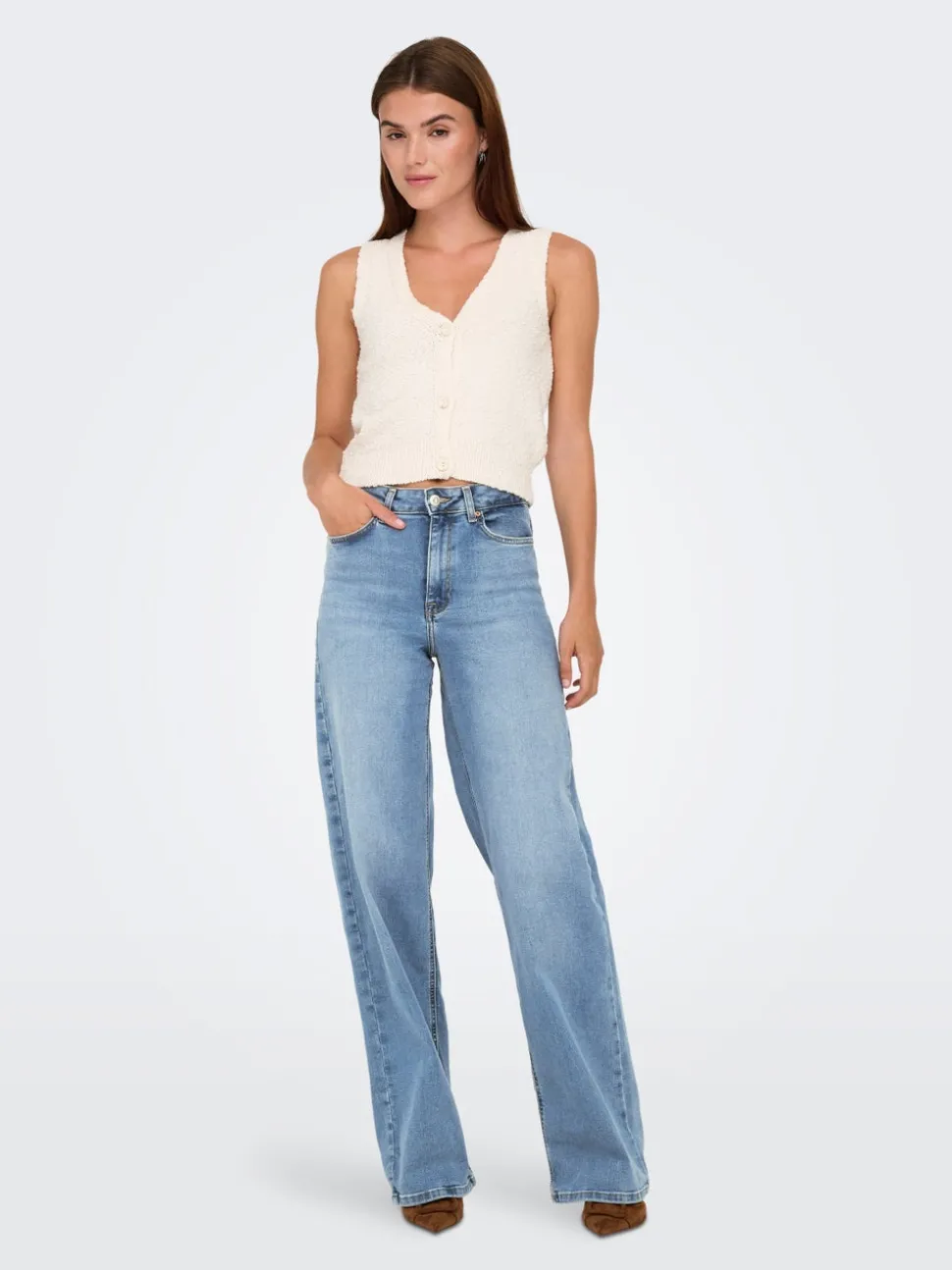 ONLMADISON Taille haute Wide Leg Fit Jeans