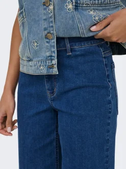 ONLMADISON Taille haute Wide Leg Fit Court Jeans