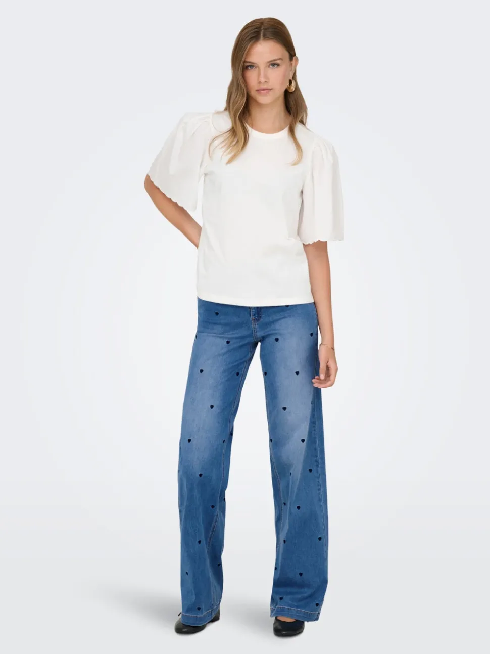 ONLMADISON-ROYAL Taille haute Wide Leg Fit Jeans