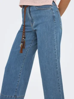ONLMADISON Taille haute Wide Leg Fit Court Jeans