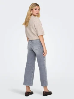 ONLMADISON Taille haute Wide Leg Fit Court Jeans